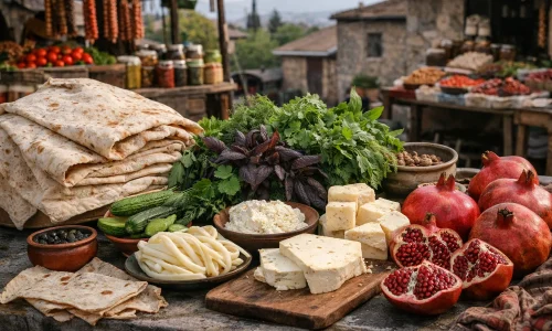 Arménie gourmande : marchés, lavash et tables à découvrir : photo de couverture pour illustrer cet article