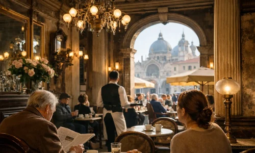 Cafés historiques en Europe : adresses et villes où chercher une vraie atmosphère : photo de couverture pour illustrer cet article