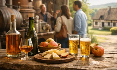 Cidre et calvados dans le Pays d'Auge : repères pour visiter sans excès : photo de couverture pour illustrer cet article