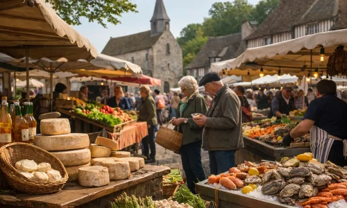 Marchés en Normandie : où chercher produits locaux et ambiance vraie : photo de couverture pour illustrer cet article