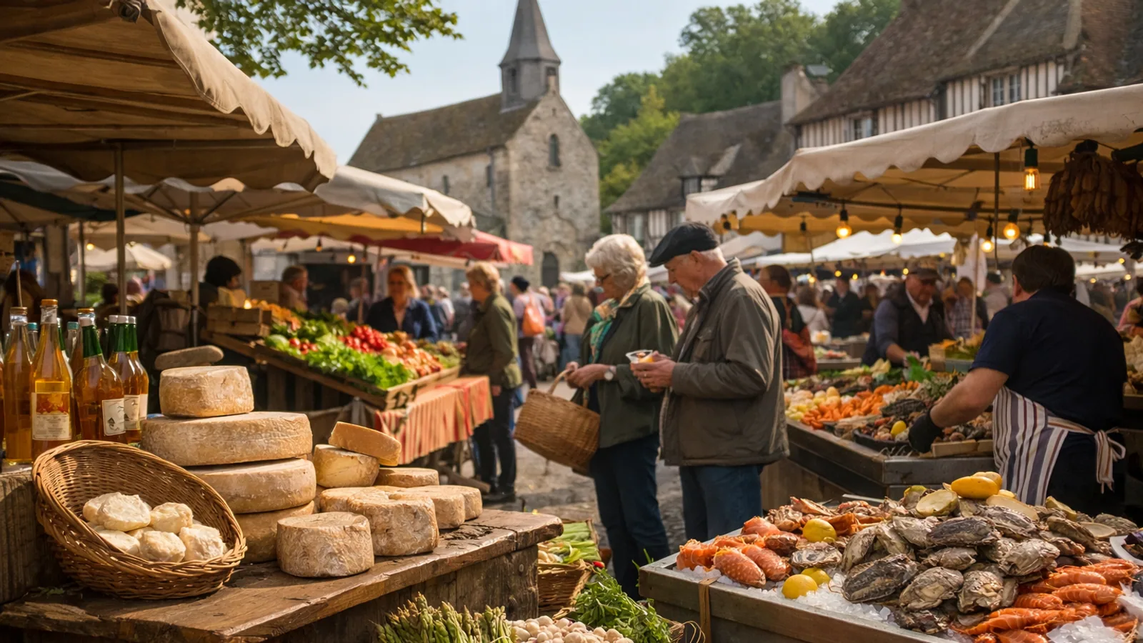 Marchés en Normandie : où chercher produits locaux et ambiance vraie : photo de couverture pour illustrer cet article