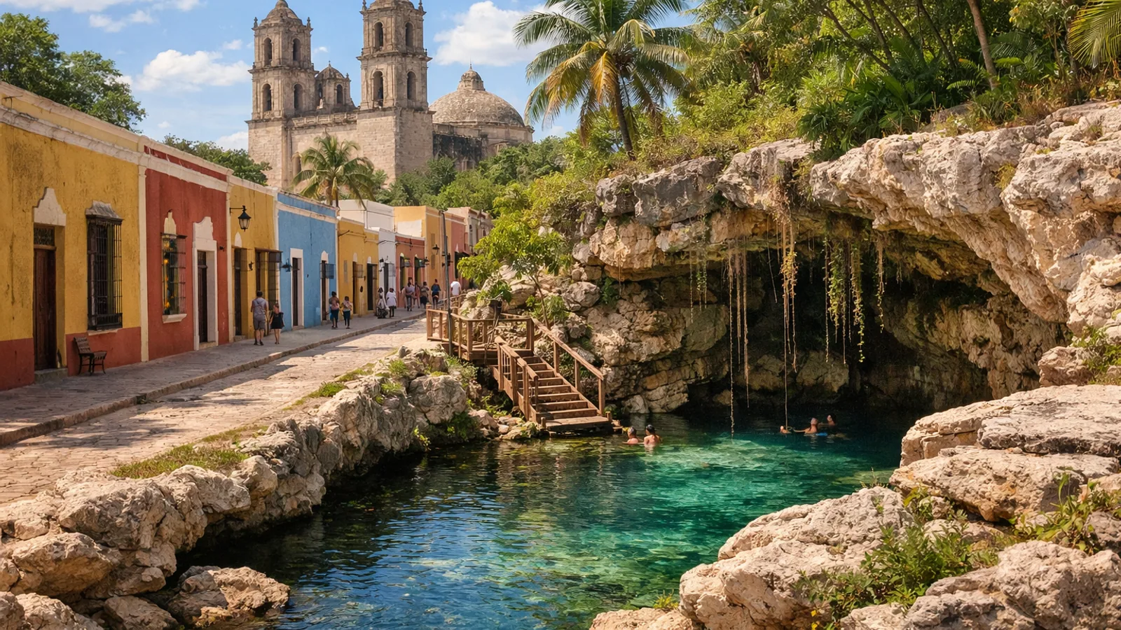Yucatán au Mexique : itinéraire entre villes, cenotes et cuisine locale : photo de couverture pour illustrer cet article