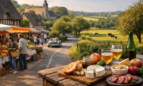 Pays d'Auge : villages, marchés et routes gourmandes à combiner : photo de couverture pour illustrer cet article