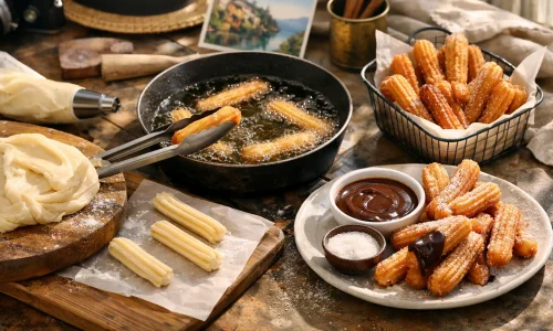 Churros maison : pâte, cuisson et garder la légèreté : photo de couverture pour illustrer cet article