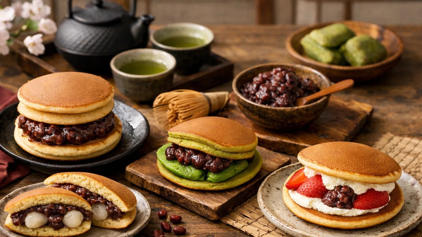 Dorayaki japonais : recette de pancakes fourrés et variantes : photo de couverture pour illustrer cet article