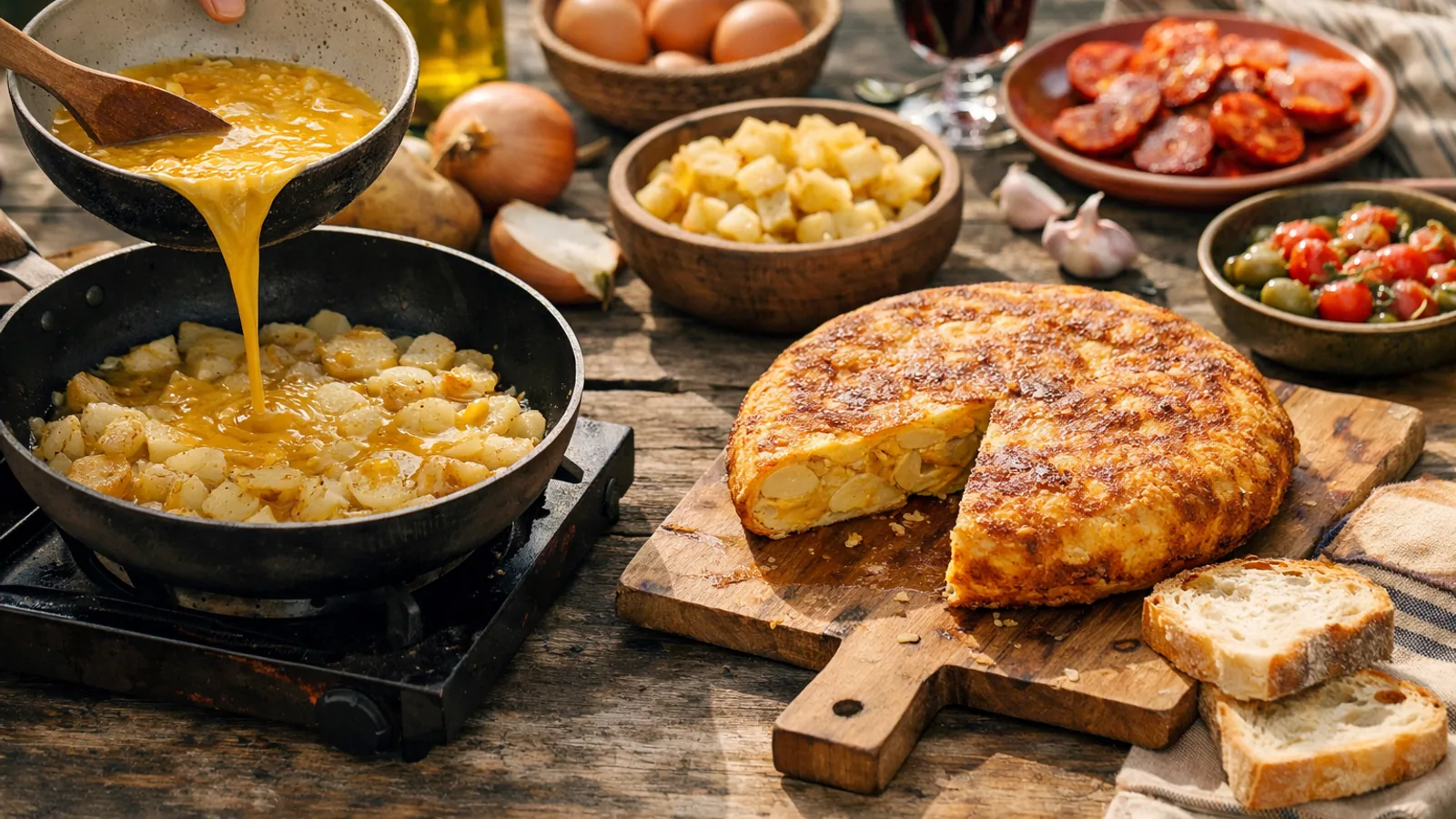 Tortilla espagnole : recette pas à pas et cuisson réussie : photo de couverture pour illustrer cet article