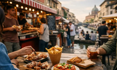 Street food en Europe : destinations faciles pour manger local sans se ruiner : photo de couverture pour illustrer cet article